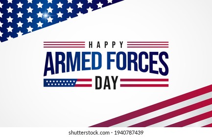 Armed forces day is observed in United States of America during May, it is a chance to show your support for the men and women who make up the Armed Forces community. Vector illustration.