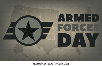 Día de las Fuerzas Armadas. Cartel, Plantilla, Tarjeta, Cartel, Diseño de fondo. EPS vectorial 10.