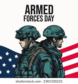 Armed forces day template poster