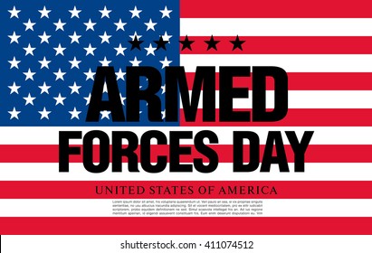 Armed forces day template poster design