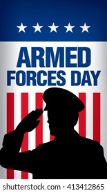 Armed forces day template poster design