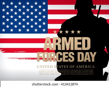 Armed forces day template poster design