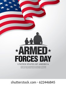 Armed forces day template poster design