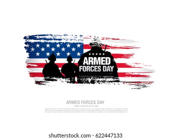 Armed forces day template poster design