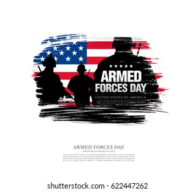 Armed forces day template poster design