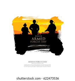 Armed forces day template poster design