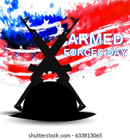 Armed forces day template poster design. Vector illustration of background for Armed forces day.Illustration of Armed forces day of USA.