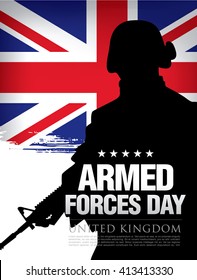 Armed Forces Day in the United Kingdom template poster design