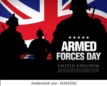 Armed Forces Day in the United Kingdom template poster design