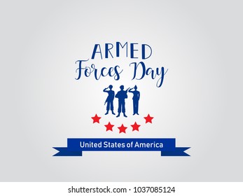 Armed forces day in USA. american holiday design vector illustration
