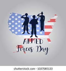 Armed forces day in USA. american holiday design vector illustration