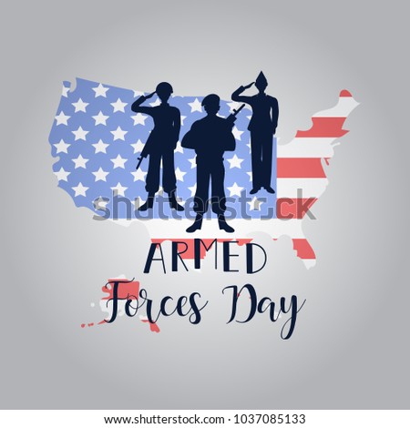 Armed forces day in USA. american holiday design vector illustration