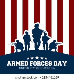 Armed forces day vector illustration. Suitable for Poster, Banners, background and greeting card.