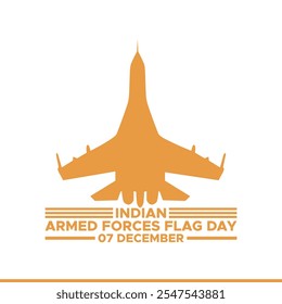 Día de la Bandera de las Fuerzas Armadas de la India Diseño de la Ilustración vectorial, Día de la Bandera de las Fuerzas Armadas de la India, 7 de diciembre