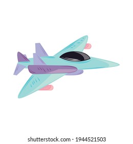 armed forces plane cartoon isolated