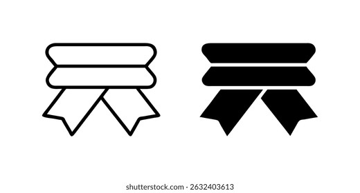 Armed forces ribbon icon collection. Perfect for military themes or awards.