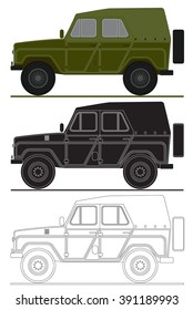 armed forces unit. army vehicle image for infographics. vector illustration