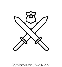 Armed Patrol icon in vector. Logotype
