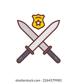 Armed Patrol icon in vector. Logotype