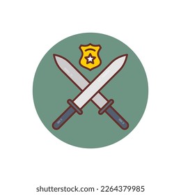 Armed Patrol icon in vector. Logotype