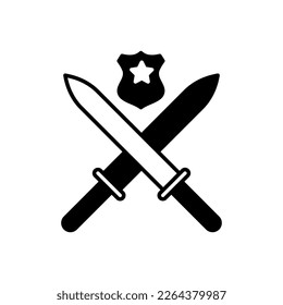 Armed Patrol icon in vector. Logotype