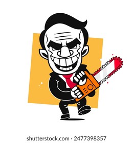 Terrorista armado apunta pistola para secuestrar Ilustración vectorial terrorista
