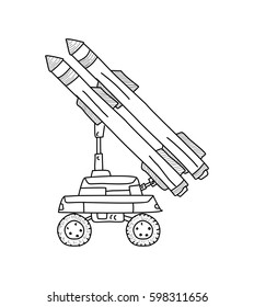 armed vehicles missile doodle