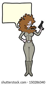 Armed woman