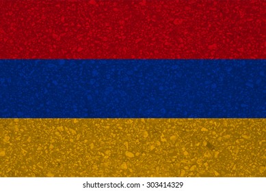 Armenia, Armenian flag with grunge texture.Vector template