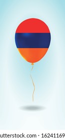 Armenia balloon with flag.Balloon in the Country National Colors. Country Flag Rubber Balloon. Vector Illustration.