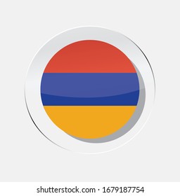 the armenia country flag circle icon with a white background