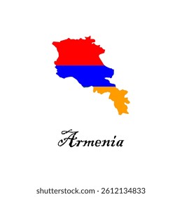 Armenia country map icon vectors illustration
