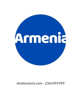 Armenia Country name typography with flag color.