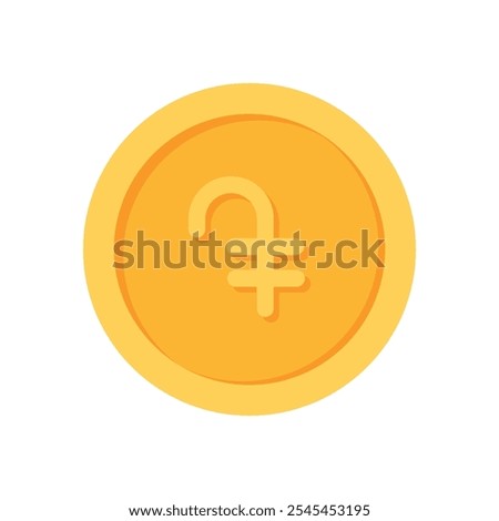 Armenia dram Gold currency coin flat icon design illustrations 