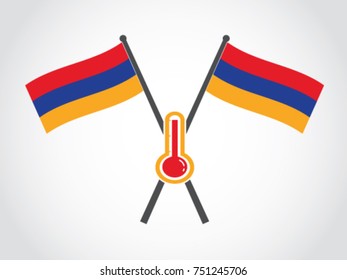 Armenia Emblem Hot Temperature