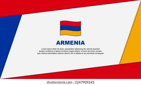 Armenia Flag Abstract Background Design Template. Armenia Independence Day Banner Cartoon Vector Illustration. Armenia Banner