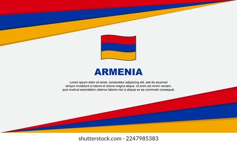 Armenia Flag Abstract Background Design Template. Armenia Independence Day Banner Cartoon Vector Illustration. Armenia Design