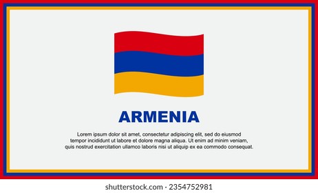 Armenia Flag Abstract Background Design Template. Armenia Independence Day Banner Social Media Vector Illustration. Armenia Banner