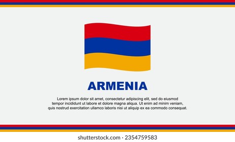 Armenia Flag Abstract Background Design Template. Armenia Independence Day Banner Social Media Vector Illustration. Armenia Design