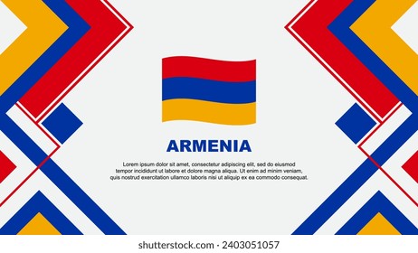 Armenia Flag Abstract Background Design Template. Armenia Independence Day Banner Wallpaper Vector Illustration. Armenia Banner
