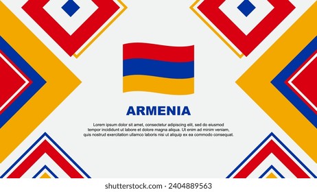 Armenia Flag Abstract Background Design Template. Armenia Independence Day Banner Wallpaper Vector Illustration. Armenia Independence Day