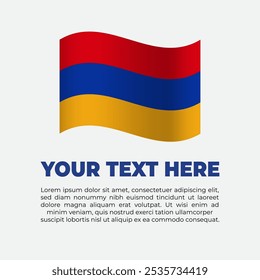 Armenia-Flaggenbanner-Hintergrundvorlage