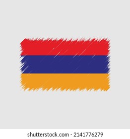 Armenia Flag Brush Strokes. National Flag