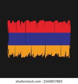 Armenia Flag Brush Strokes Vector