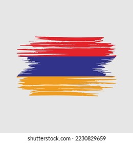Armenia Flag Pinselstrich-Vektorgrafik