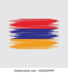 Ilustración del vector del pincel de bandera de Armenia