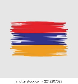 Ilustración del vector del pincel de bandera de Armenia