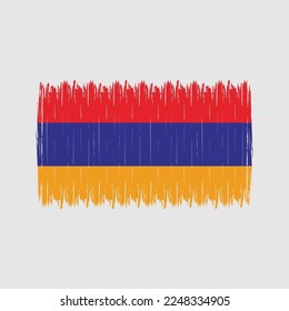 Ilustración del vector del pincel de bandera de Armenia