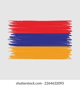 Ilustración del vector del pincel de bandera de Armenia