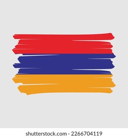Armenia Flag Brush Vector Illustration